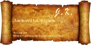 Jankovits Kinga névjegykártya