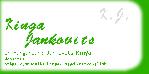 kinga jankovits business card